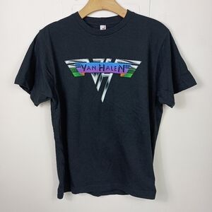 Van Halen Band T Shirt Black Medium World Tour 2007 Anvil Short Sleeve Tee
